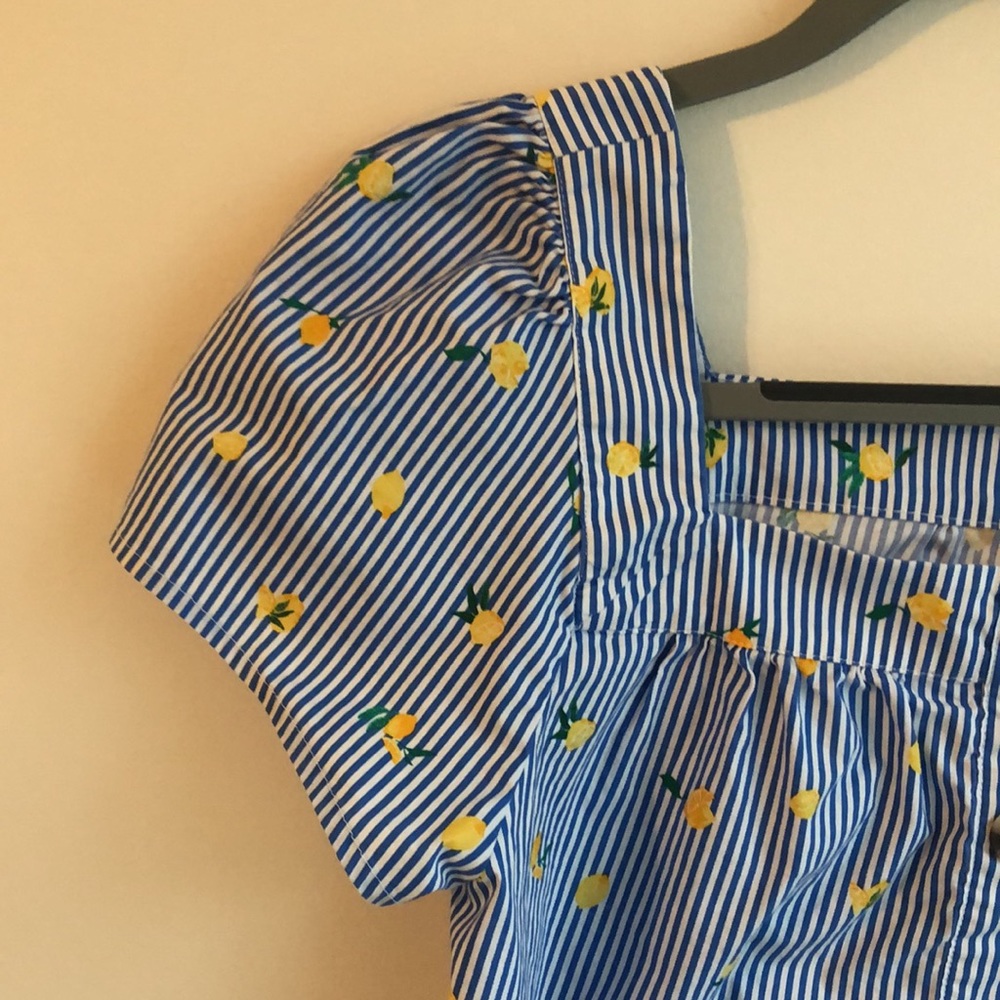 J Crew Lemon Button Up Blouse - Picture 4 of 4